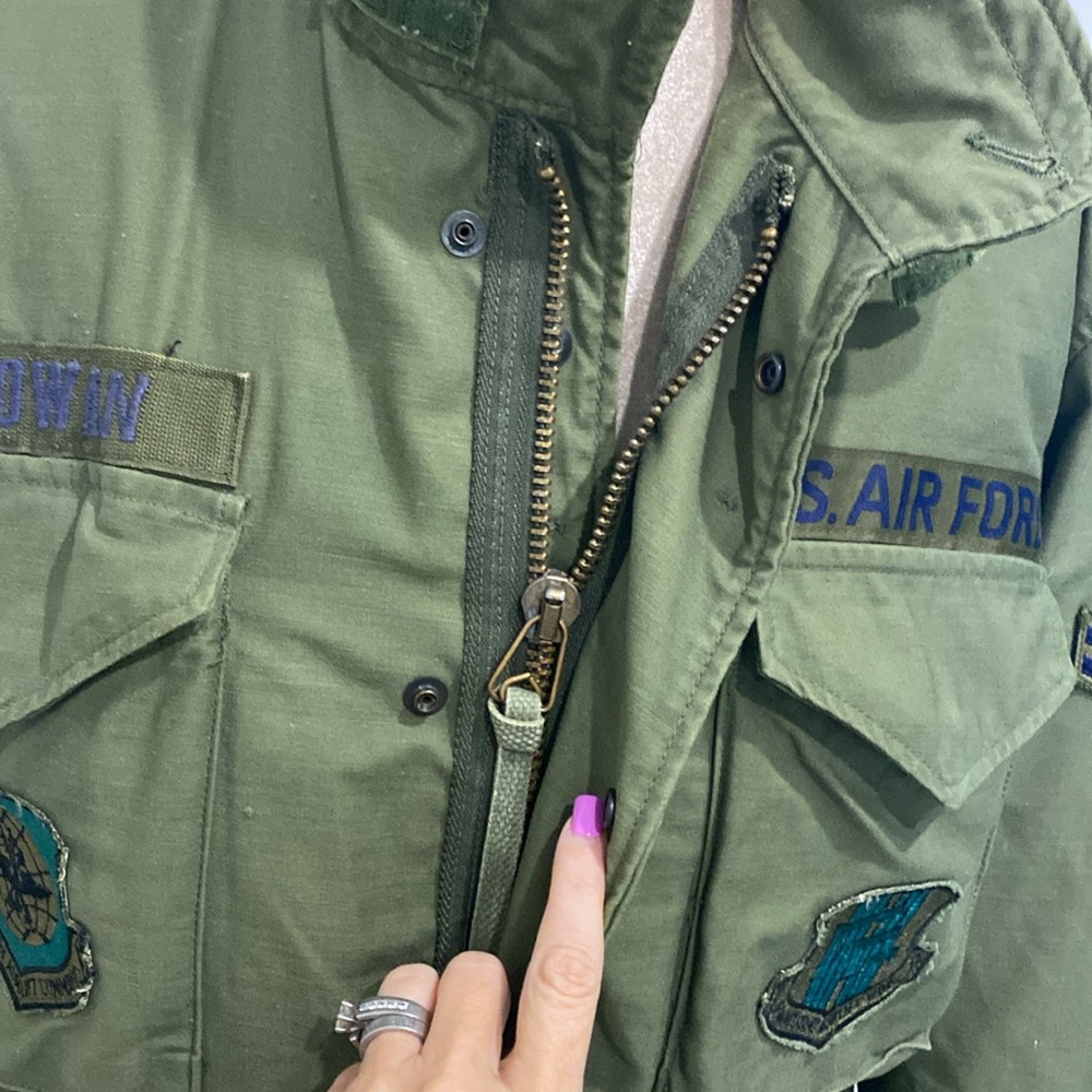 Authentic Vintage 70’s US Air Force COLD WEATHER FIELD OG-107 M-65 JACKET Large - Picture 13 of 17